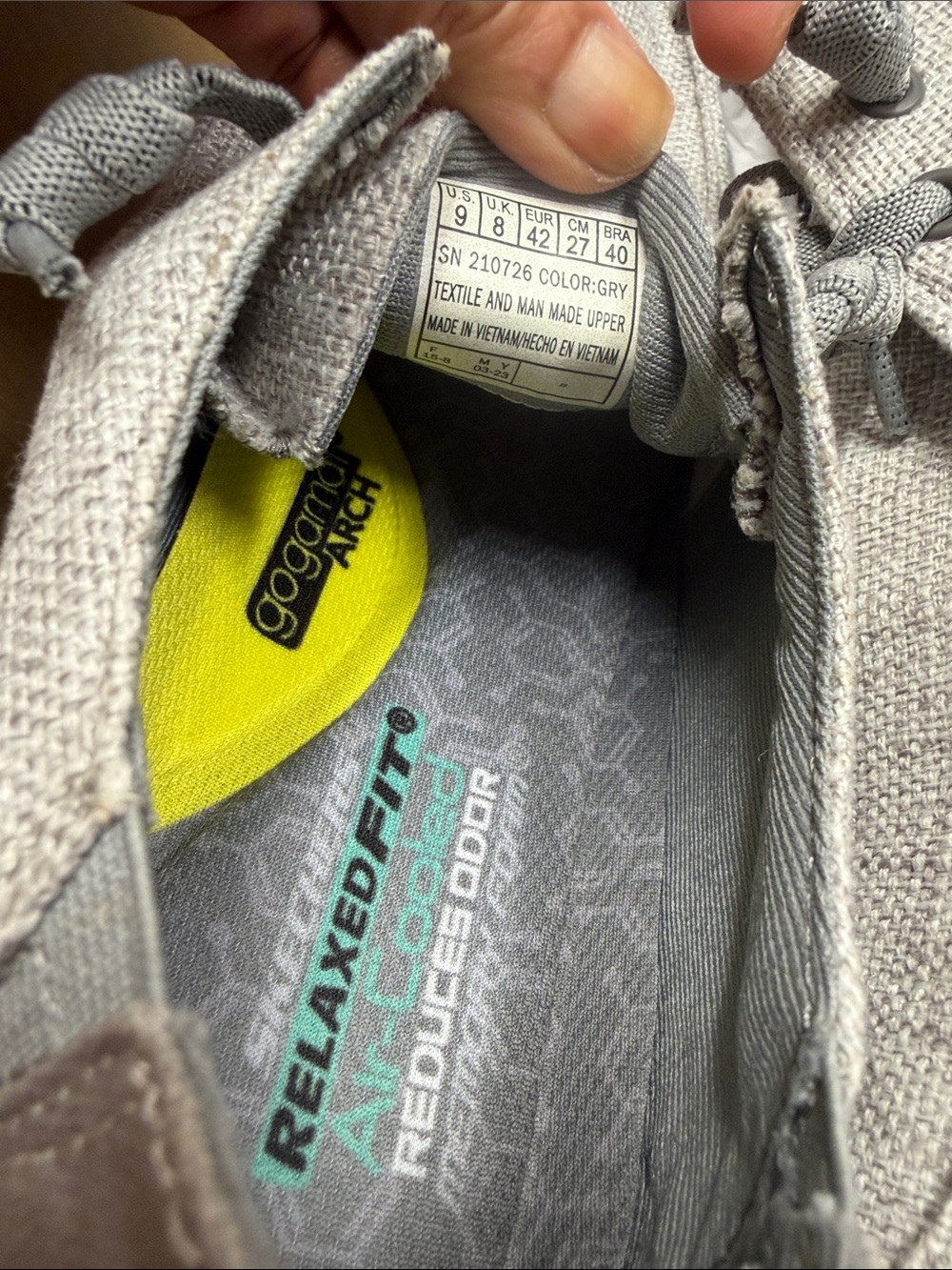 Skechers Gray Slip-On Knit Casual Sneakers - Picture 5 of 9